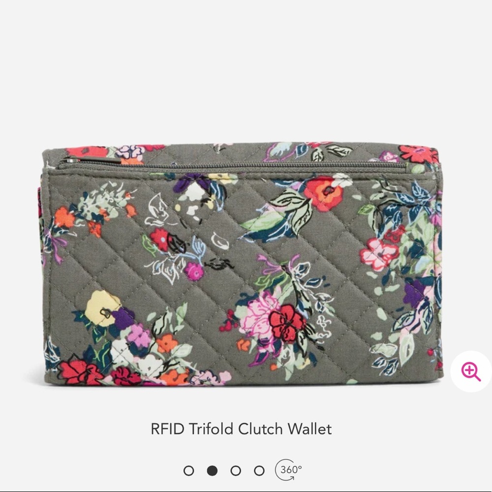 Vera Bradley RFID Trifold Clutch Wallet - Picture 2 of 8